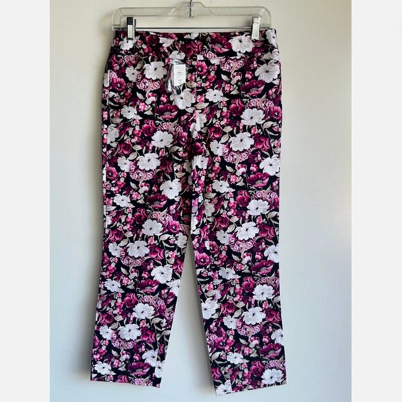 NWT White House Black Market Floral Ankle Pants Size 6S - Picture 1 of 10